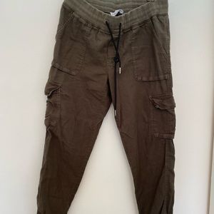 Community army green joggers